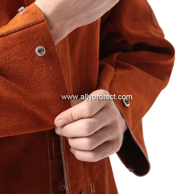 AP-7130 咖啡色全皮上身焊服