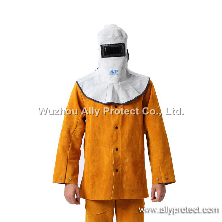 AP-3002 Gray Cowhide Leather Welding Safety Shield
