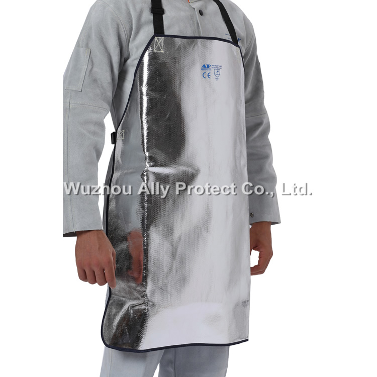AP-6400 Leather lined Aluminized PFR Radiant heat resistant Apron